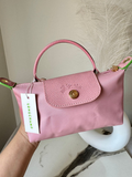 Longchamp Crossbody Bag with Strap - Small Pink (WITH LOGO)
