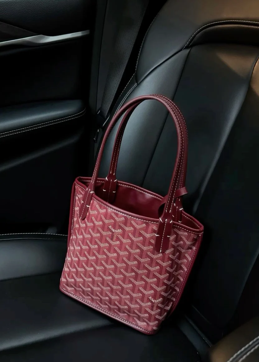 Goyard Tote Bag - Burgundy Medium (With Pouch)