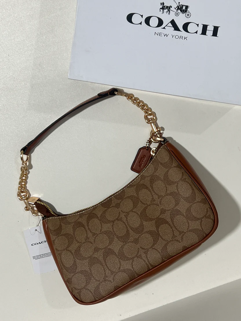 COACH TERI PREMIUM BAG BROWN (With Box Packing)