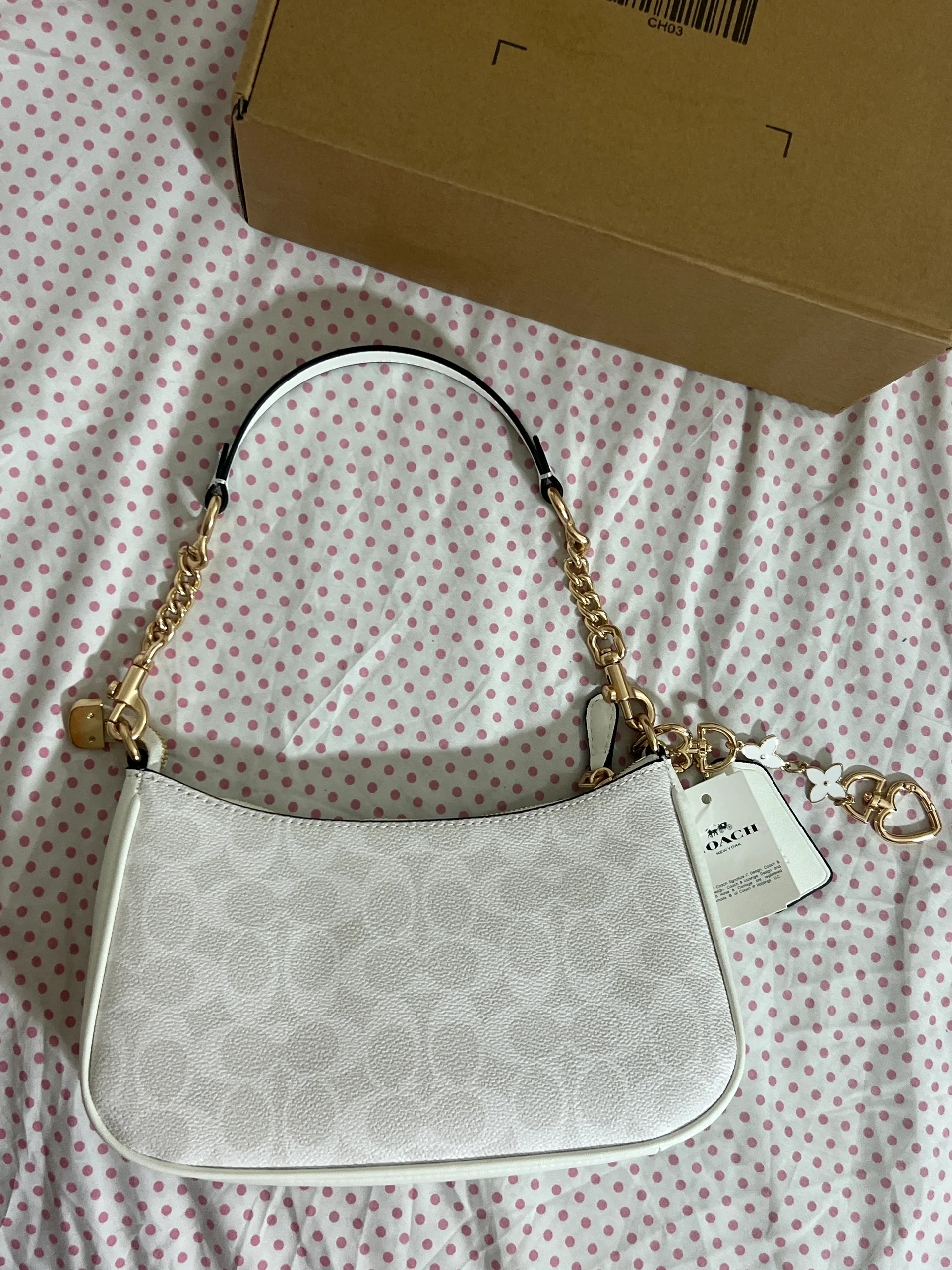 COACH TERI PREMIUM BAG WHITE (With Box Packing)