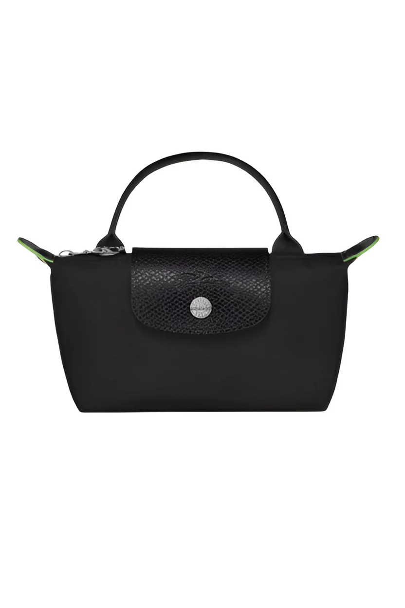 Longchamp Crossbody Bag with Strap - Small Black (WITH LOGO)