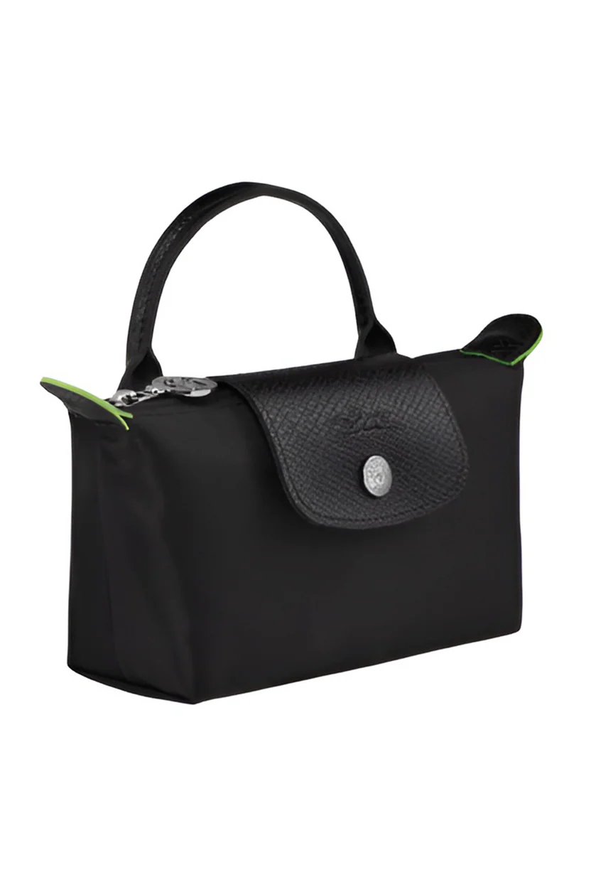 Longchamp Crossbody Bag with Strap - Small Black (WITH LOGO)