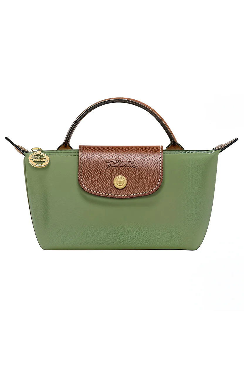 Longchamp Crossbody Bag with Strap - Small Olive (WITH LOGO)