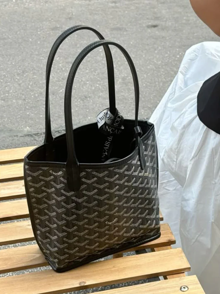 Goyard Tote Bag - Black-Medium (With Pouch)