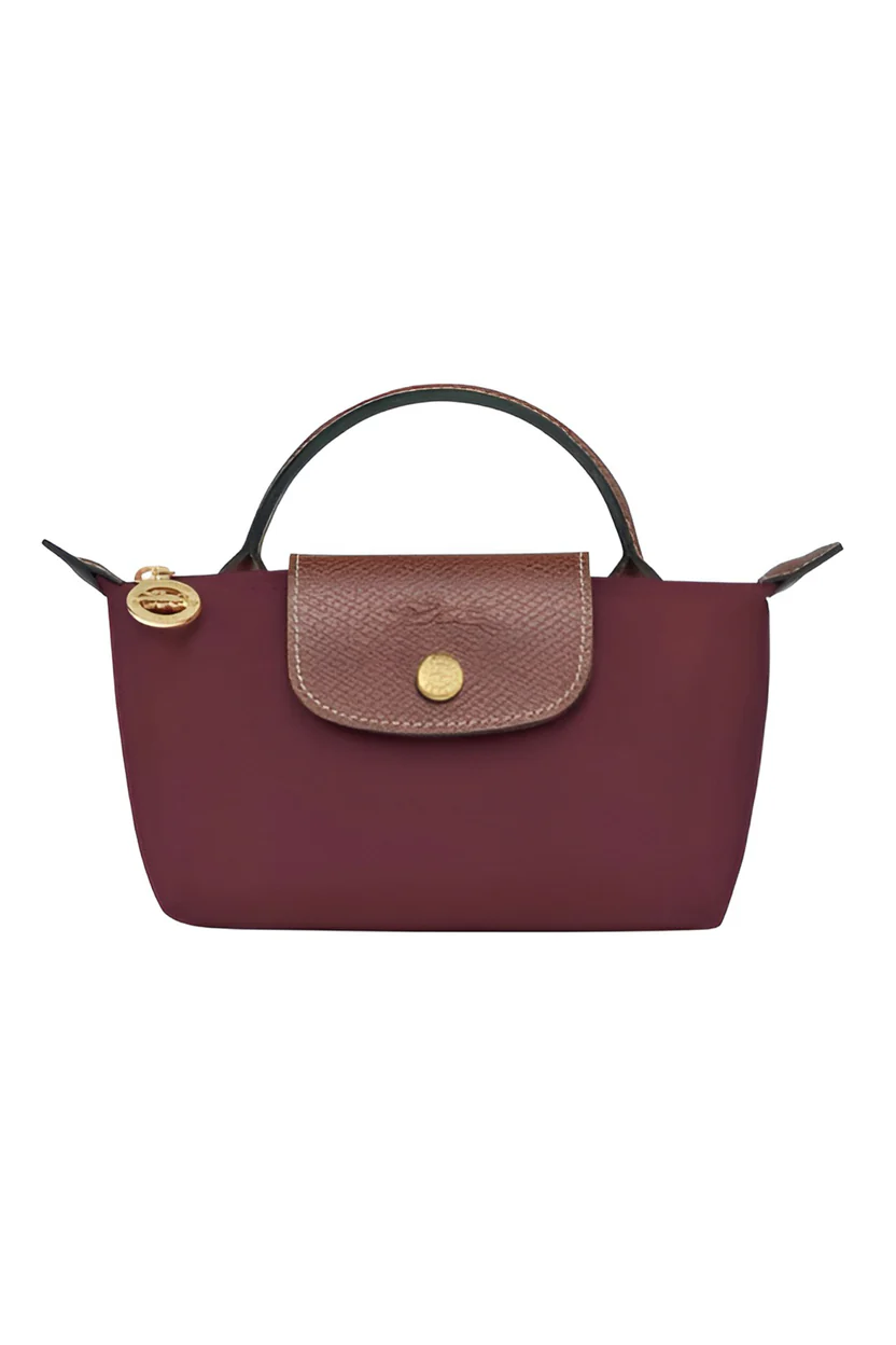Longchamp Crossbody Bag with Strap - Small  Burgundy (WITH LOGO)