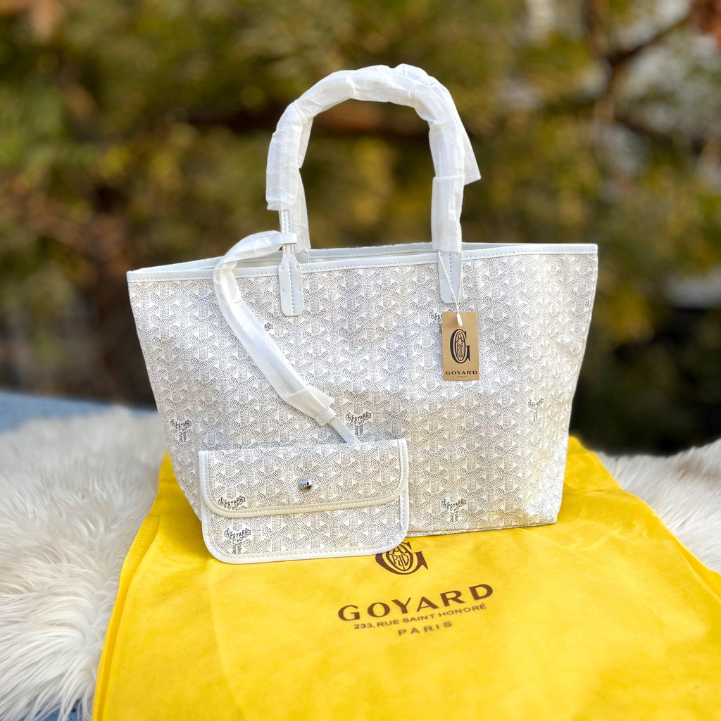 Goyard Tote Bag - White-Medium (With Pouch)