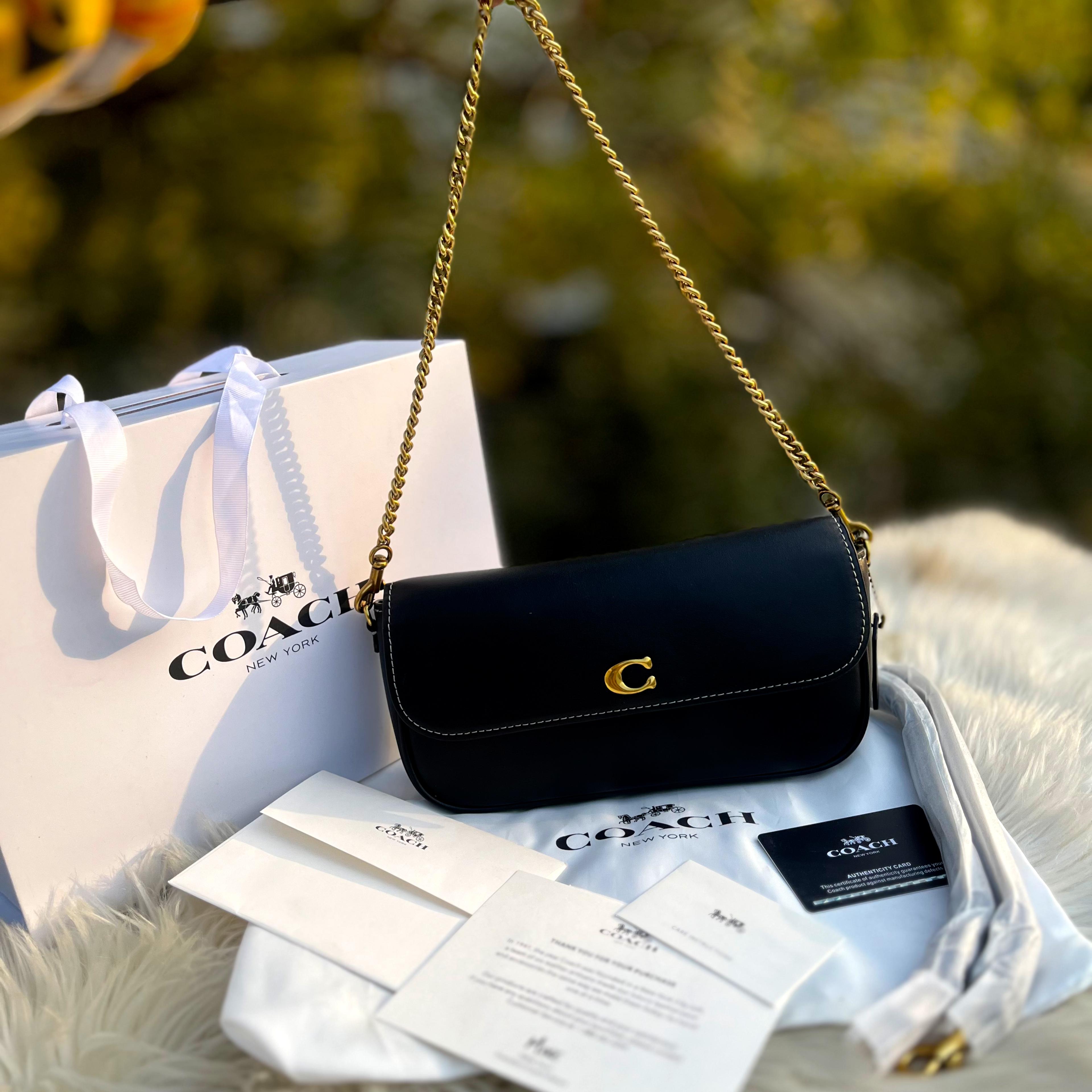 Coach Brook Flap Chain Crossbody Bag with Logo Hardware