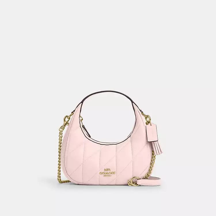 Coach Crossbody Bag with Flap Chain – Pink – Premium Quality (With Box)