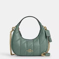 Coach Crossbody Bag with Flap Chain – Green – Premium Quality (With Box)