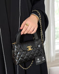 CHANEL Black Small Kelly Crossbody Bag with Long Chain – Full Set