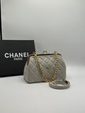 CHANEL Beige Crossbody Bag with Chain Strap – Includes Brand Box & Dustbag
