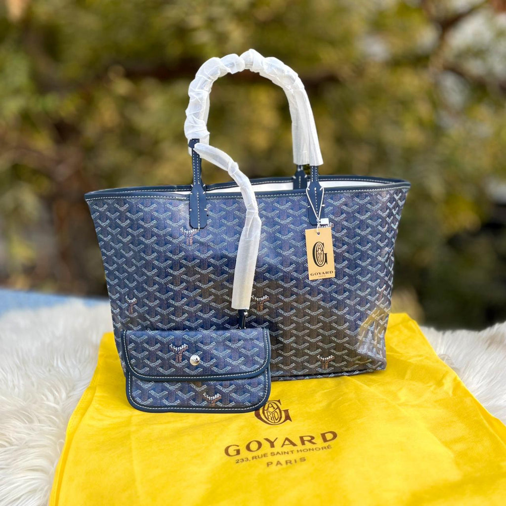 Goyard Tote Bag - Blue Medium (With Pouch)