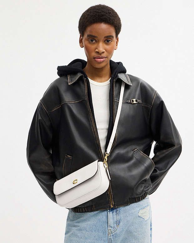 Coach Brook Flap Chain Crossbody Bag with Logo Hardware