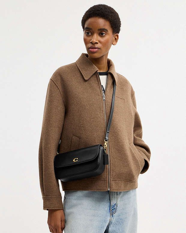 Coach Brook Flap Chain Crossbody Bag with Logo Hardware