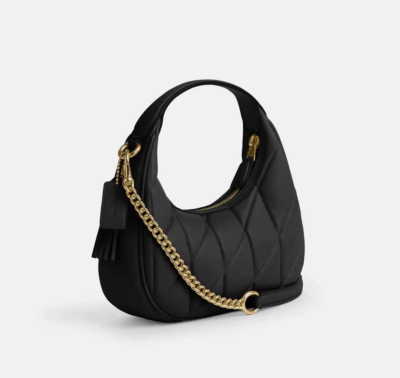 Coach Crossbody Bag with Flap Chain – Black – Premium Quality (With Box)