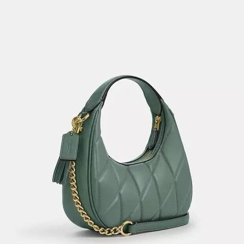 Coach Crossbody Bag with Flap Chain – Green – Premium Quality (With Box)